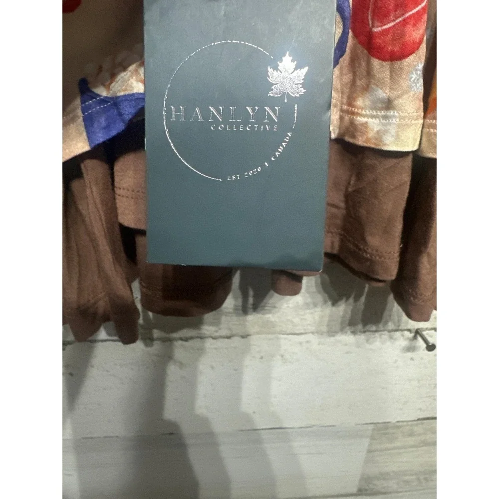 Hanlyn Collective Hot Cocoa Bamboo Dress Kids 18-24m Tan Winter Ruffle NWT